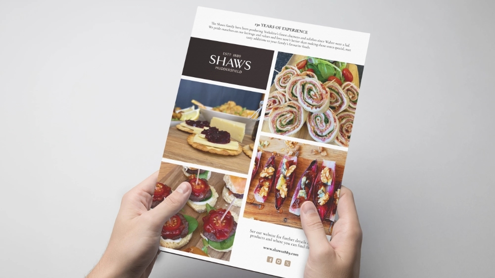 Shaws of Huddersfield flyer with chutney serving ideas