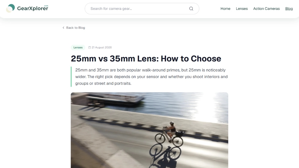 GearXplorer Website 7