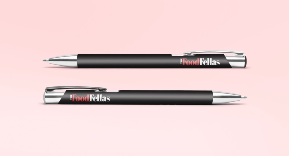 The FoodFellas branded pens