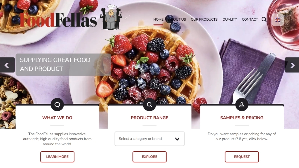 The FoodFellas home page